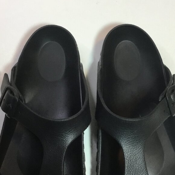 Birkenstock Gizeh EVA Thong Sandals Women - Size 39 US8 Black Rubber Flat Buckle - Picture 6 of 9